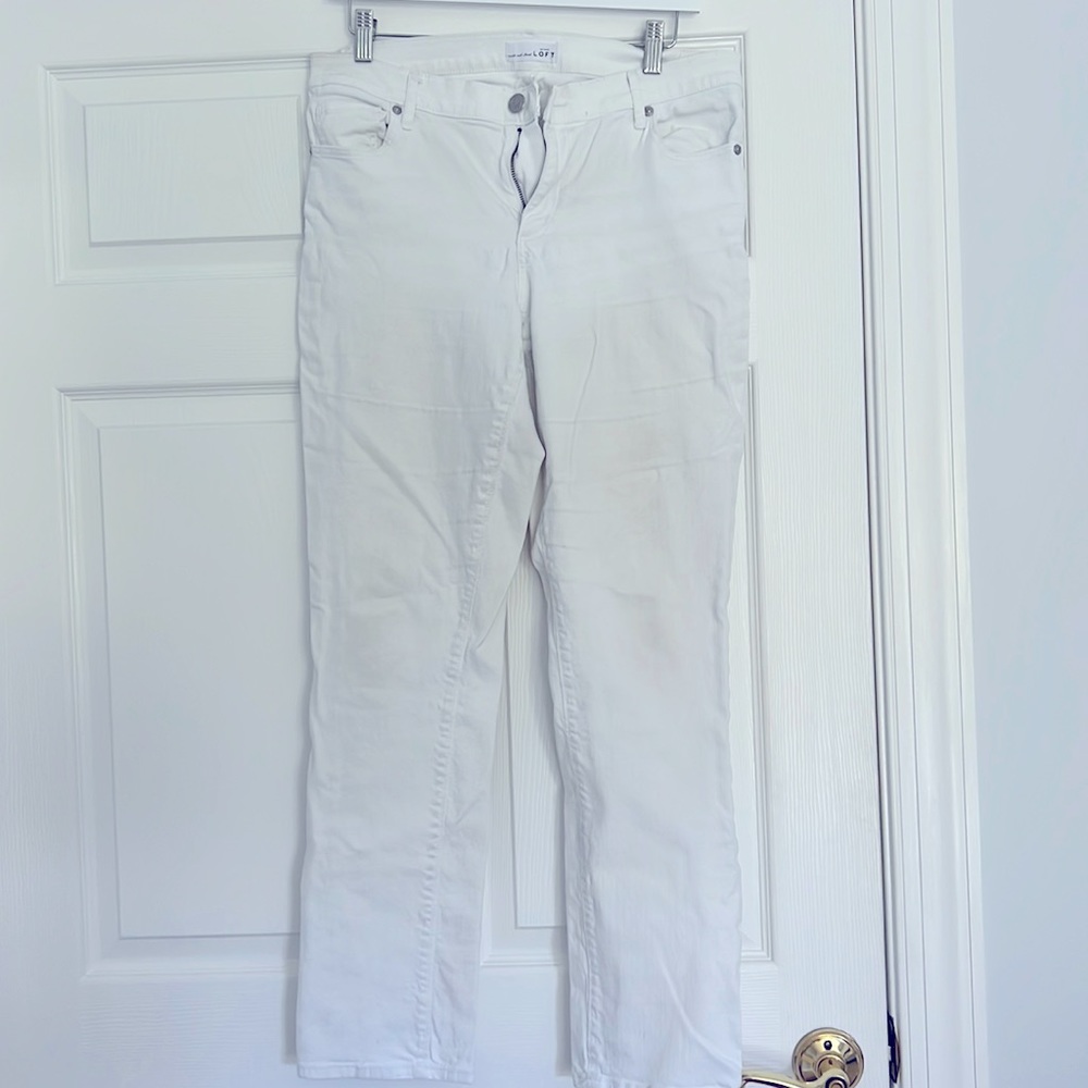 White jeans by loft
